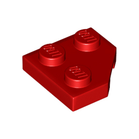 Red Wedge, Plate 2 x 2 Cut Corner