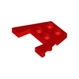 Red Wedge, Plate 3 x 4 with Stud Notches