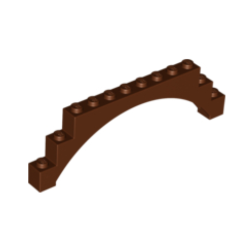 Reddish Brown Arch 1 x 12 x 3 Raised Arch with 5 Cross Supports