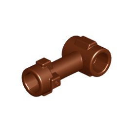 Reddish Brown Bar 1L with Top Stud and 2 Side Studs Connector Perpendicular