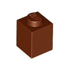 Reddish Brown Brick 1 x 1