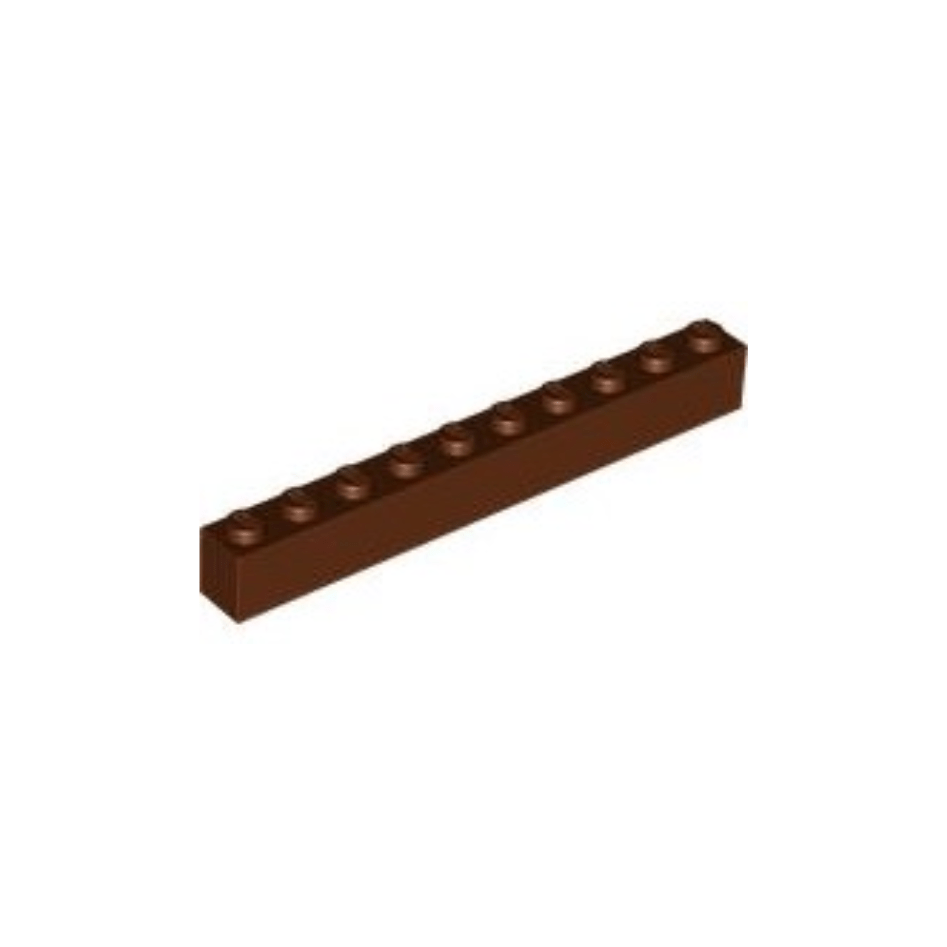 Reddish Brown Brick 1 x 10