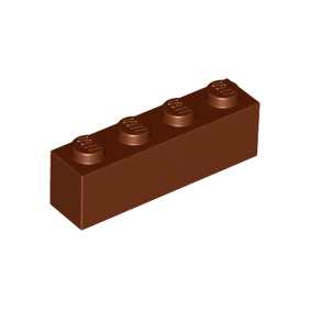 Reddish Brown Brick 1 x 4