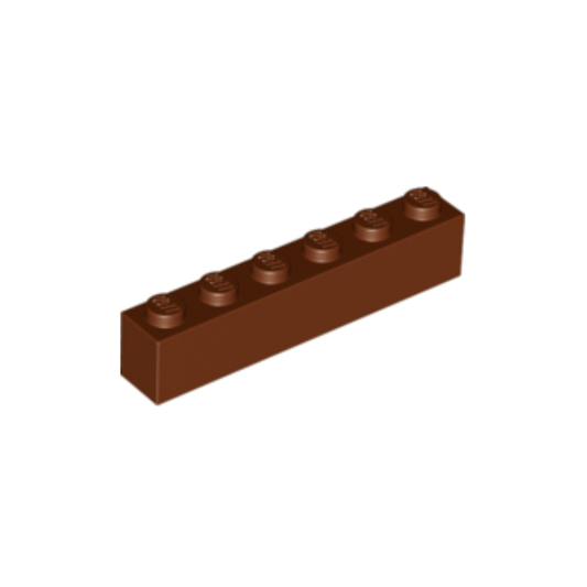 Reddish Brown Brick 1 x 6