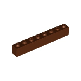 Reddish Brown Brick 1 x 8