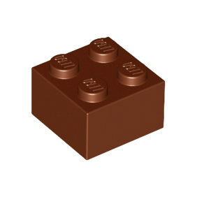 Reddish Brown Brick 2 x 2