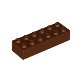 Reddish Brown Brick 2 x 6