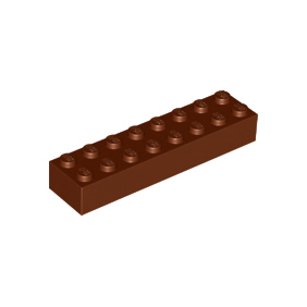 Reddish Brown Brick 2 x 8