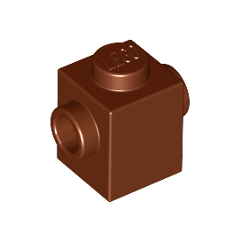 Reddish Brown Brick, Modified 1 x 1 with Studs on 2 Sides, Opposite