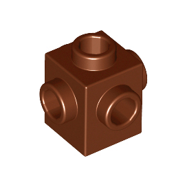 Reddish Brown Brick, Modified 1 x 1 with Studs on 4 Sides