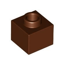 Reddish Brown Brick, Modified 1 x 1 x 2/3 with Open Stud
