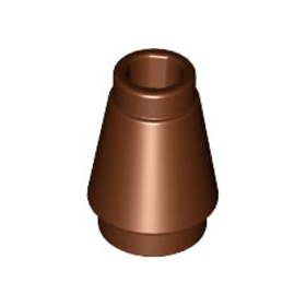 Reddish Brown Cone 1 x 1 with Top Groove
