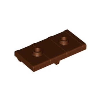 Reddish Brown Container, Treasure Chest Lid Flat