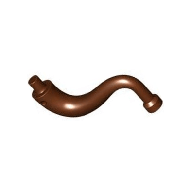 Reddish Brown Elephant Tail / Trunk with Bar End - Long Straight Tip
