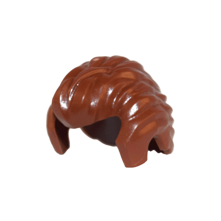 Reddish Brown Minifigure, Hair Short Swept Back with Sideburns and Widow's Peak
