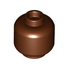 Reddish Brown Minifigure, Head Plain