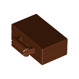 Reddish Brown Minifigure, Utensil Briefcase / Suitcase