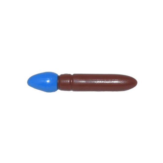 Reddish Brown Minifigure, Utensil Paint Brush with Molded Blue Bristles Pattern