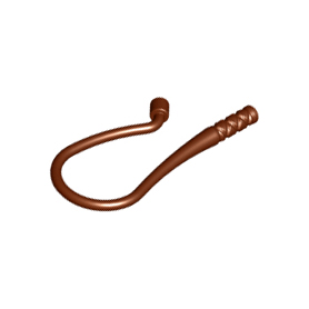 Reddish Brown Minifigure, Weapon Whip Bent Flexible