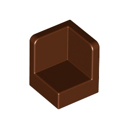 Reddish Brown Panel 1 x 1 x 1 Corner