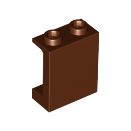 Reddish Brown Panel 1 x 2 x 2 with Side Supports - Hollow Studs
