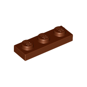Reddish Brown Plate 1 x 3