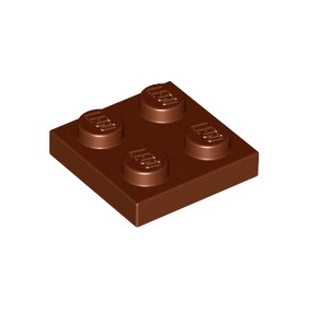 Reddish Brown Plate 2 x 2