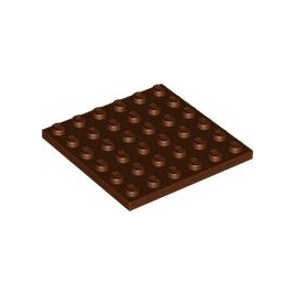Reddish Brown Plate 6 x 6