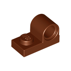 Reddish Brown Plate, Modified 1 x 2 with Pin Hole on Top
