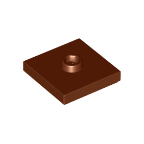 Reddish Brown Plate, Modified 2 x 2 with Groove and 1 Stud in Center Jumper