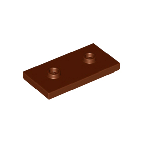 Reddish Brown Plate, Modified 2 x 4 with 2 Studs Double Jumper
