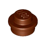 Reddish Brown Plate, Round 1 x 1