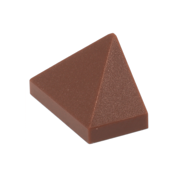 Reddish Brown Slope 45 2 x 1 Triple with Bottom Stud Holder