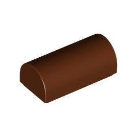 Reddish Brown Slope, Curved 1 x 2 x 2/3 Double