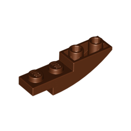 Reddish Brown Slope, Curved 4 x 1 Inverted