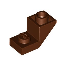 Reddish Brown Slope, Inverted 45 2 x 1 with 2/3 Cutout
