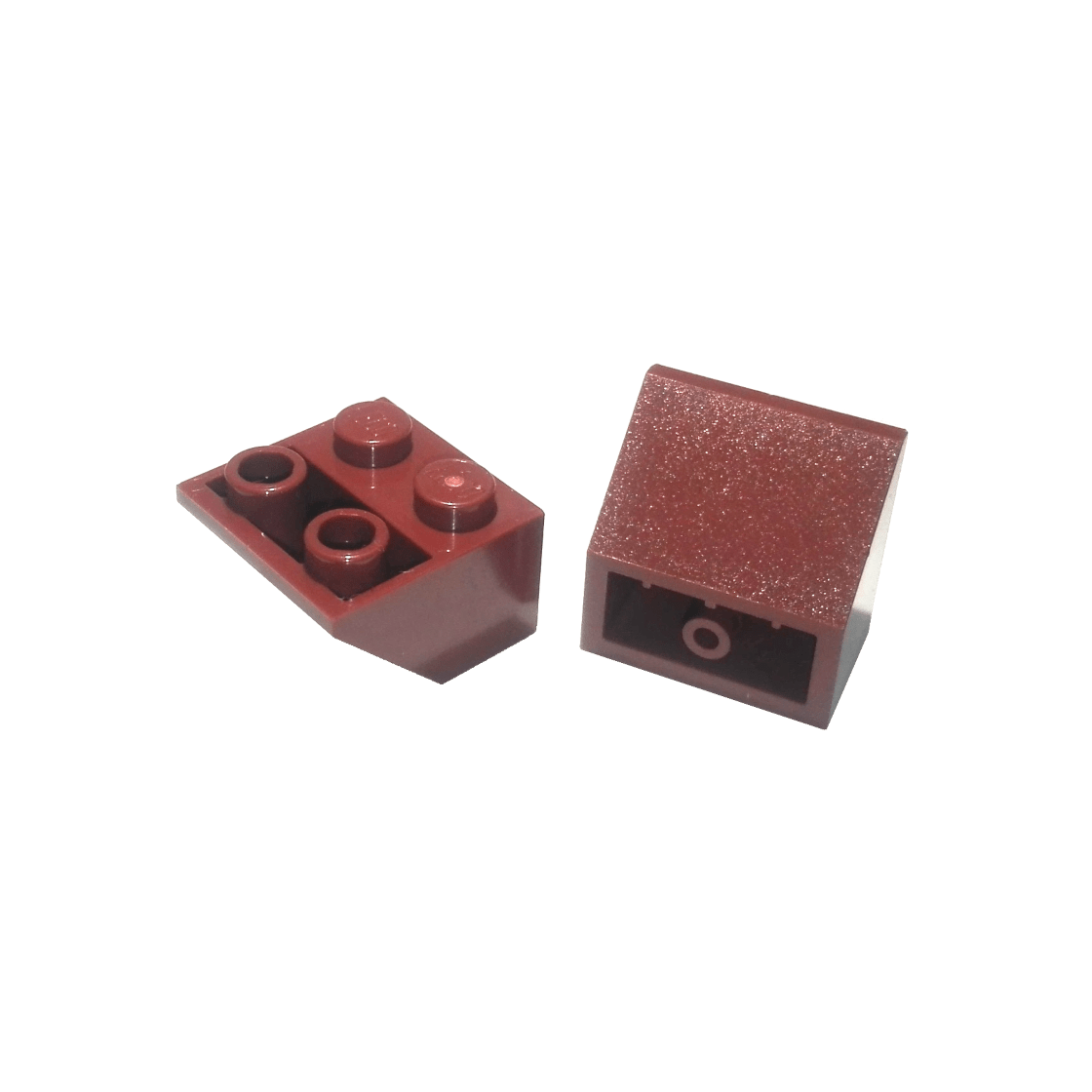 Reddish Brown Slope, Inverted 45 2 x 2 with Hollow Round Bottom Tube
