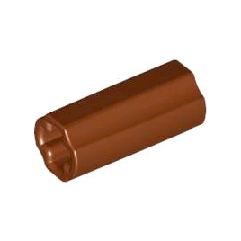 Reddish Brown Technic, Axle Connector 2L Smooth with x Hole + Orientation