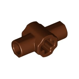 Reddish Brown Technic, Axle Connector Hub with 2 Bar Holders Perpendicular