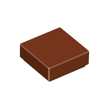 Reddish Brown Tile 1 x 1