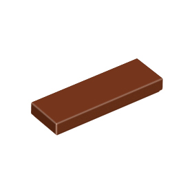 Reddish Brown Tile 1 x 3