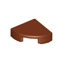 Reddish Brown Tile, Round 1 x 1 Quarter