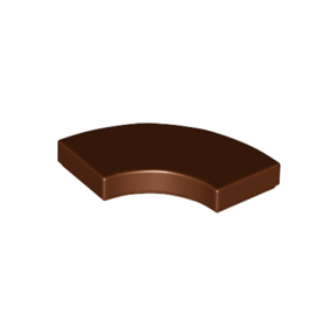 Reddish Brown Tile, Round Corner 2 x 2 Macaroni