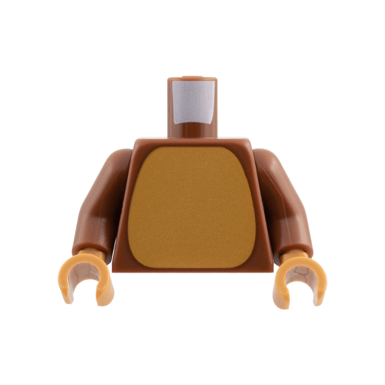 Reddish Brown Torso Medium Nougat Belly Pattern / Reddish Brown Arms / Medium Nougat Hands