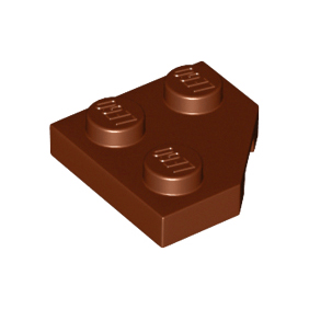 Reddish Brown Wedge, Plate 2 x 2 Cut Corner