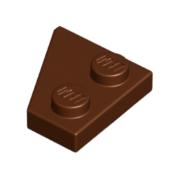 Reddish Brown Wedge, Plate 2 x 2 Right