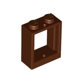 Reddish Brown Window 1 x 2 x 2 Flat Front