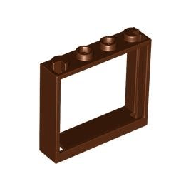 Reddish Brown Window 1 x 4 x 3 - No Shutter Tabs