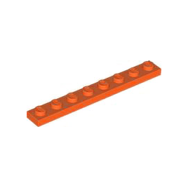 Reddish Orange Plate 1 x 8