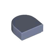 Sand Blue Tile, Round 1 x 1 Half Circle Extended